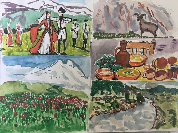 Рисунок на тему мой Дагестан