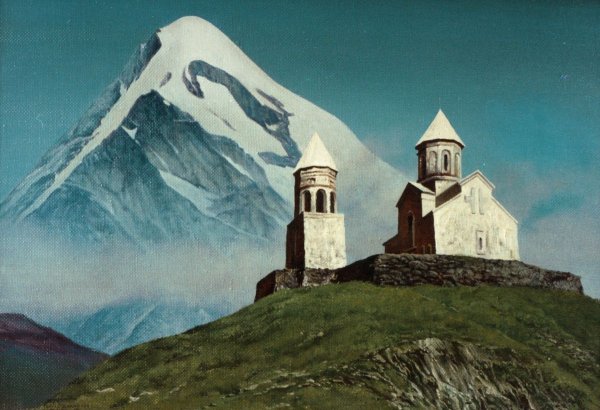 Гора Казбек картина