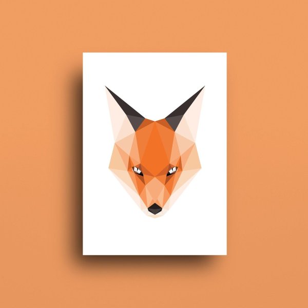 Стилизованная морда лисы