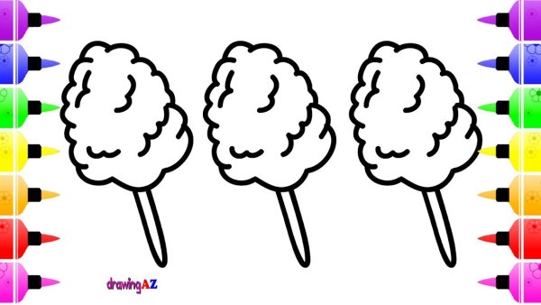 Сладкая вата мультяшная