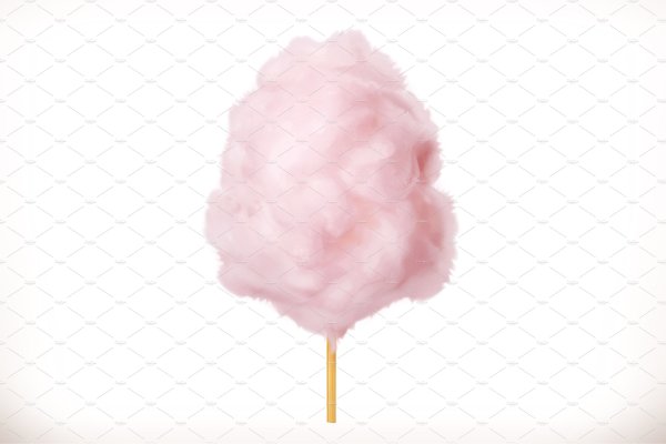 Векторные значки сладкая вата