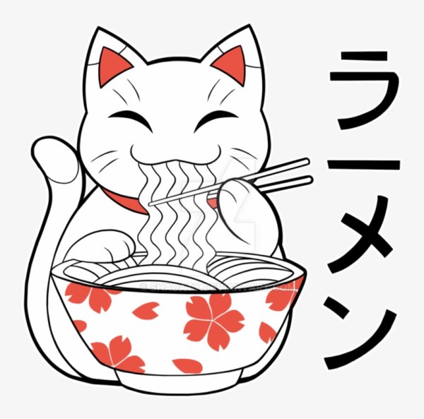 Манэки-нэко тату эскиз