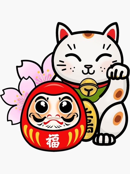 Maneki Neko Cat стикер