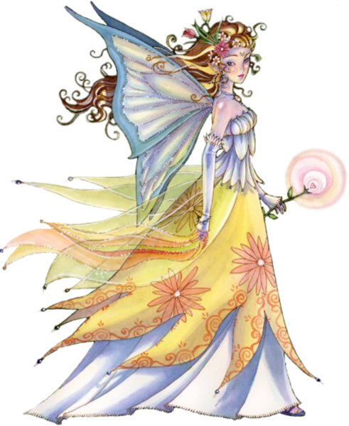 Сказочные феи на прозрачном фоне