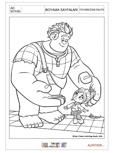 Ральф раскраска