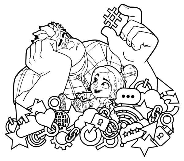 Раскраски для мальчиков Ральф