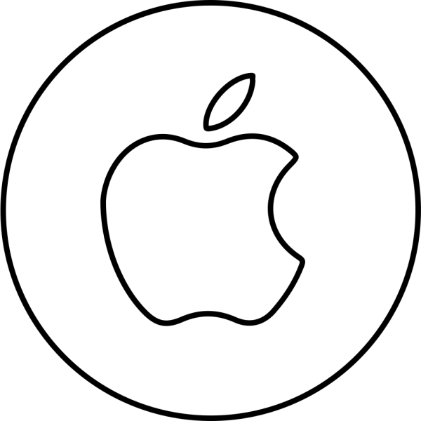 Трафарет логотипа Apple