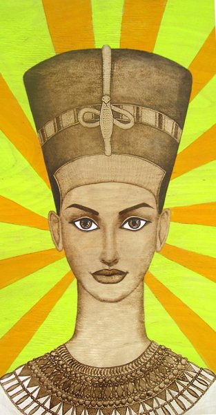 Нефертити царица Египта рисунок
