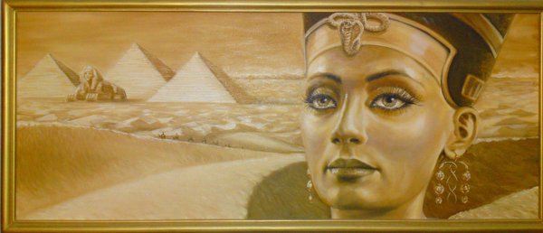 Нефертити царица Египта рисунок