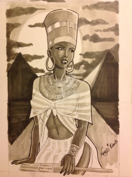 Эскиз Египет Нефертити