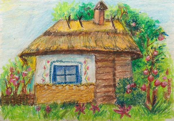 Рисование Кубанская хата