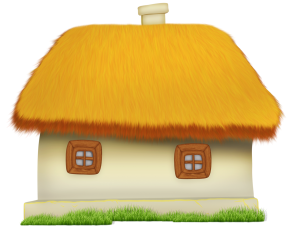 Деревенский домик без фона