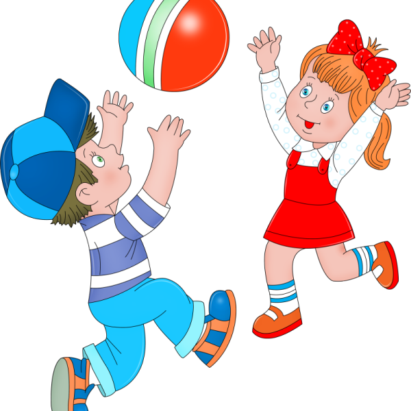 Дети играют в мяч