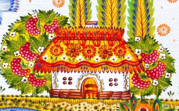 Петриковская роспись хаты