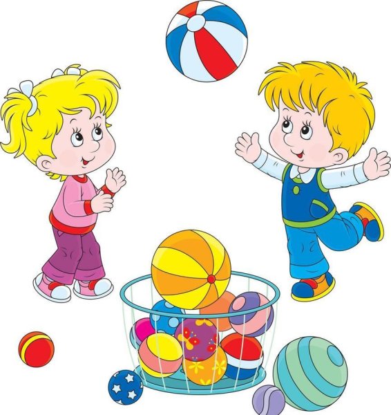 Играют в мяч для детей дошкольного возраста