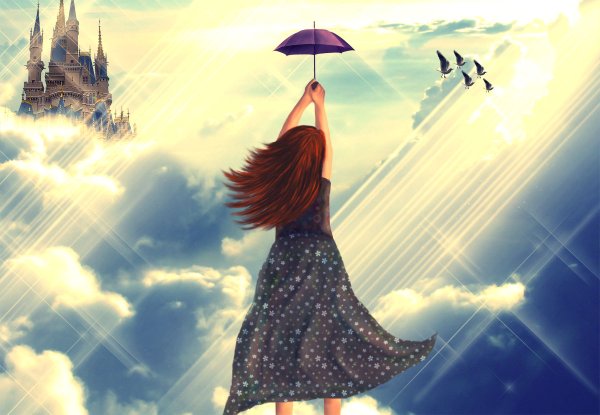 Девушка полет