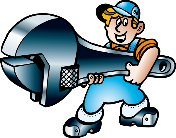 Карикатура на слесаря ремонтника