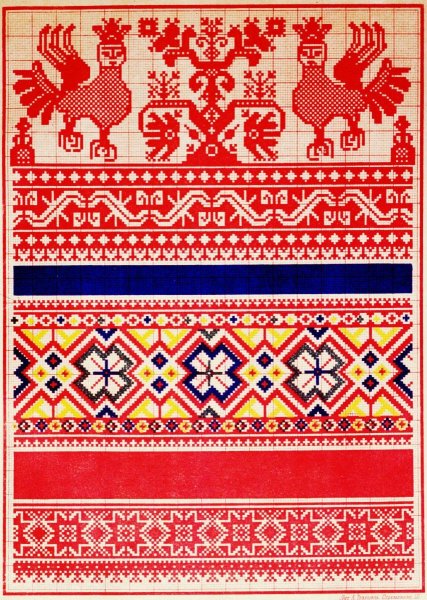 Традиционный Рязанский орнамент рушника