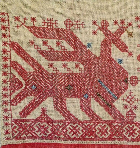 Птица Сирин русская народная вышивка