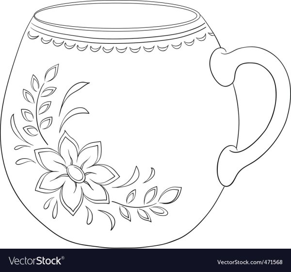 Трафареты посуды для росписи