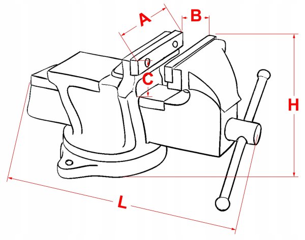 Тиски ЗУБР чертеж