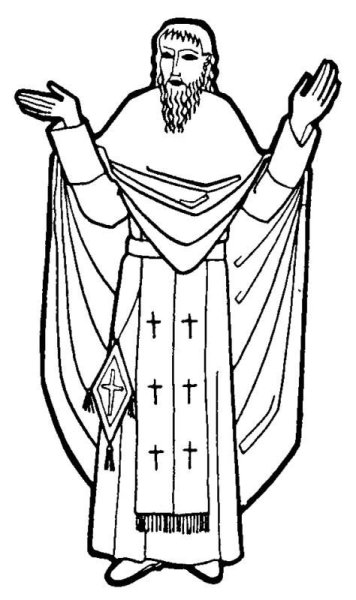 Силуэт монаха