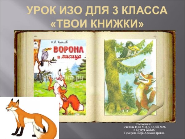 Урок изо твои книжки