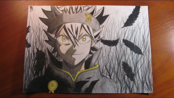 Аниме для срисовки черный Клевер