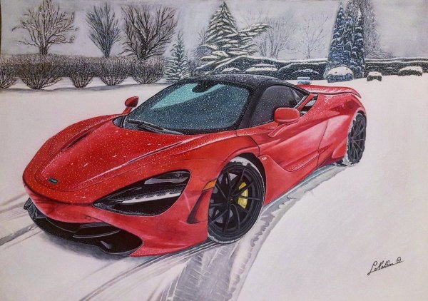 Макларен 720s рисунок