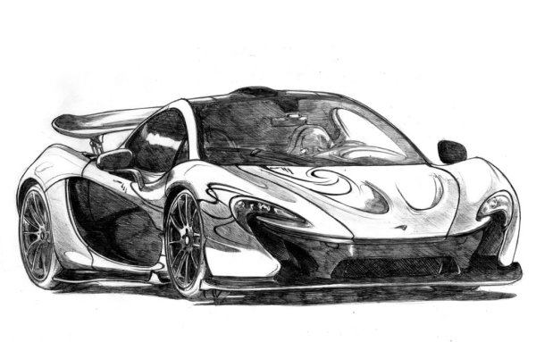 Макларен п1 раскраска