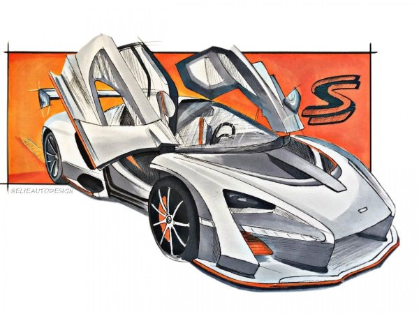 MCLAREN Senna рисунок