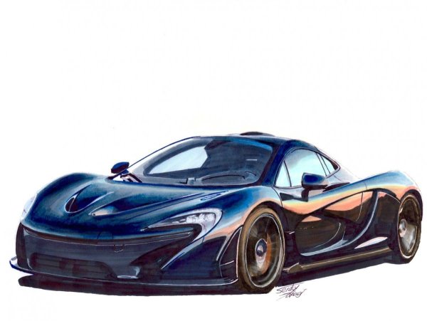 MCLAREN p1 рисунок
