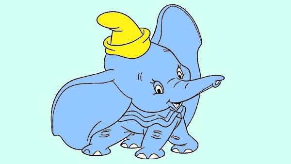 Слоненок Дамбо сзади