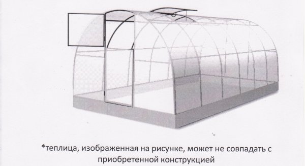 Теплица из поликарбоната на белом фоне
