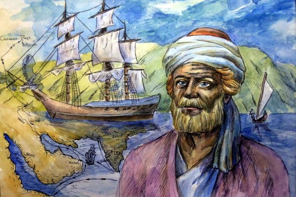 Афанасий Никитин в Индии иллюстрация