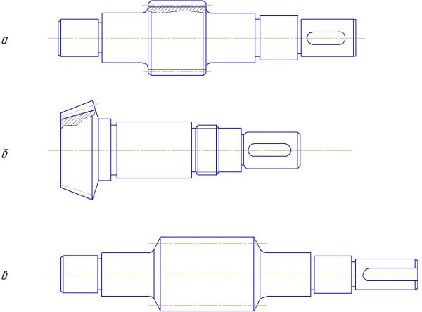 Быстроходный вал конического редуктора чертеж