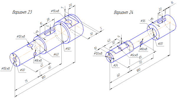 Чертеж вала с резьбой м24