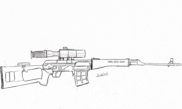 Снайперская винтовка СВД раскраска
