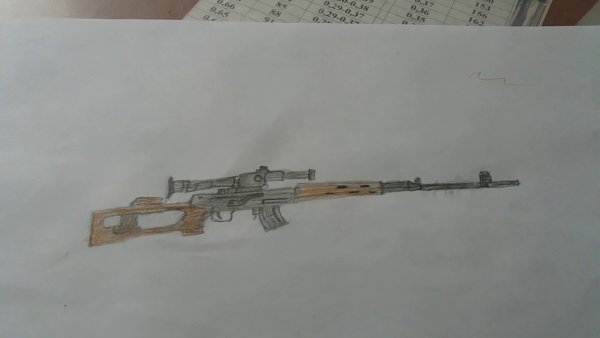 Снайперская винтовка СВД нарисованная