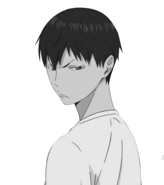 Кагеяма Тобио черно белый