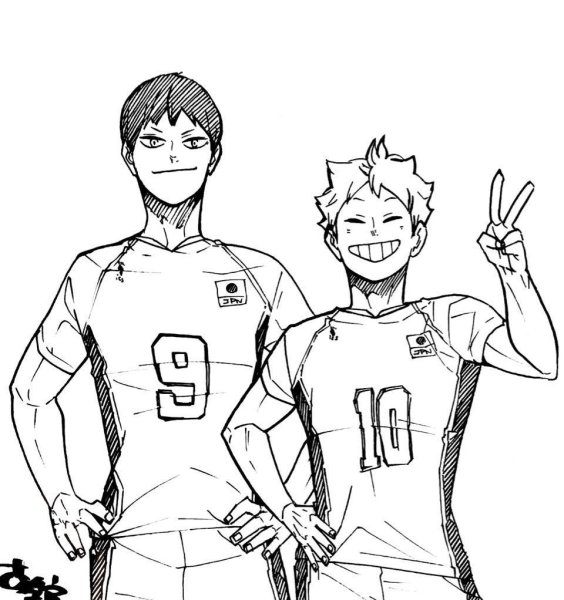 Кагеяма волейбол раскраска