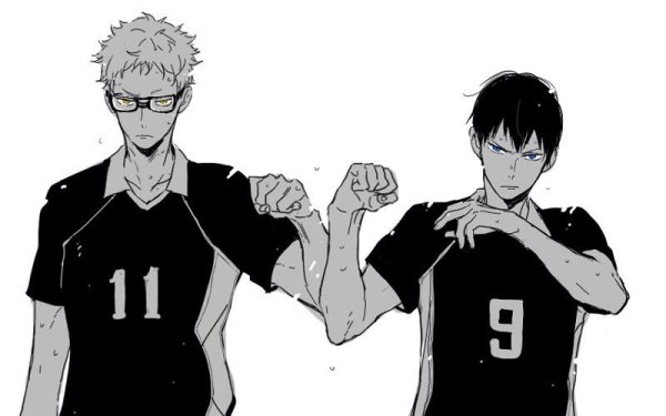 Цукишима Кей черно белый