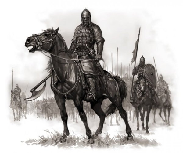 Воины на коне Русичи