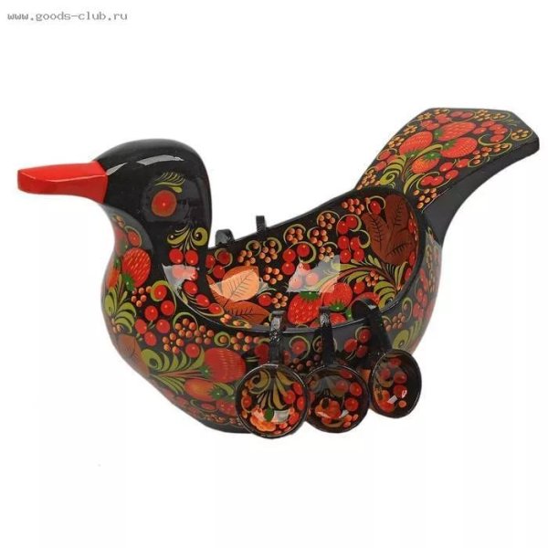 Хохломская роспись ковш утка
