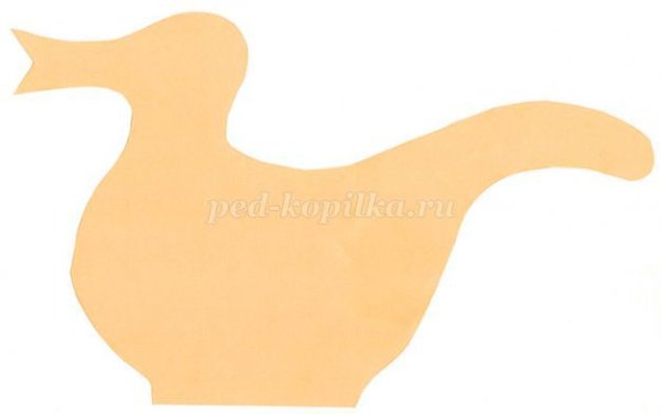 Шаблон уточки для хохломской росписи