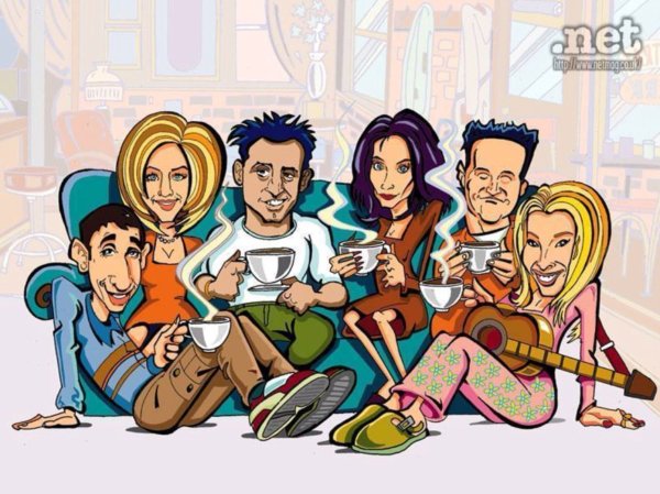 Сериал друзья шарж