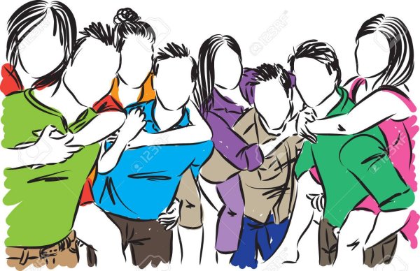 Встреча друзей вектор