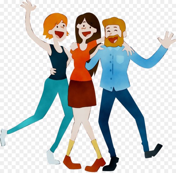 Мультяшная группа людей