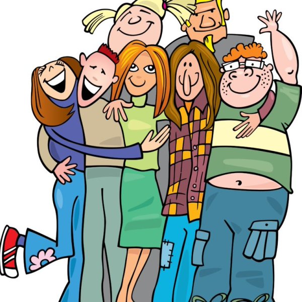 Хорошая компания друзей рисунок