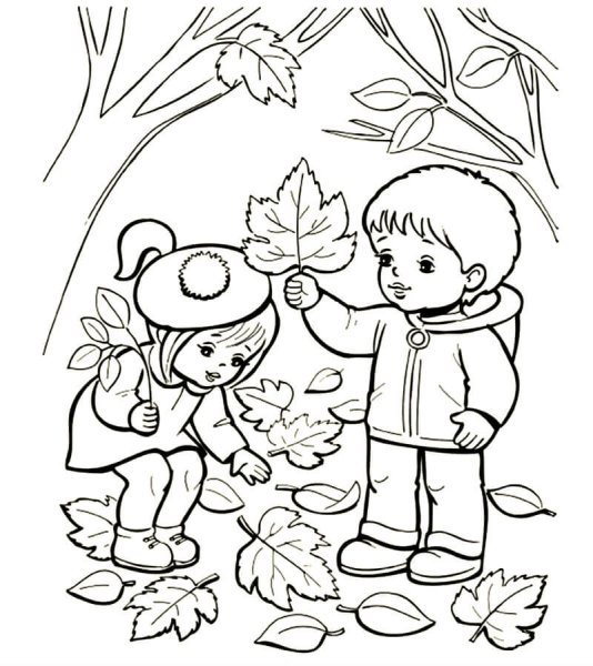 Осенняя раскраска